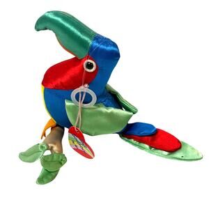 Vintage Russ Soft Sculpture Plush Toucan w Original Tag